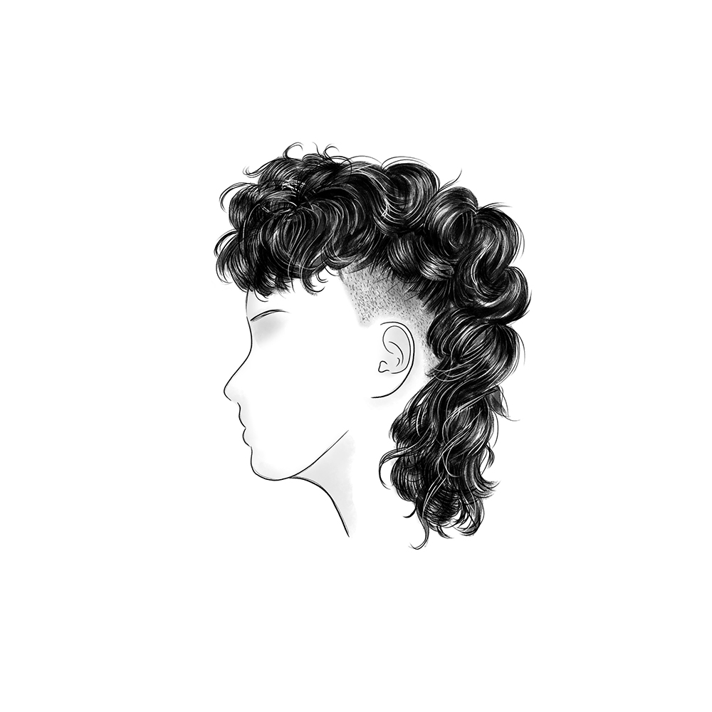 curly mullet hairstyles